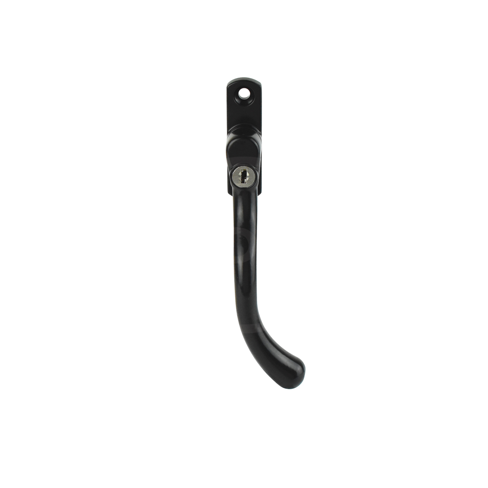 Cornish Heritage Tear Drop Espag Window Handle - Black (Right-Hand)